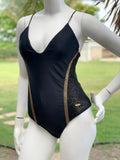 Gold Elastic One Piece