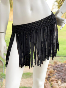 Onyx Fringe Skirt