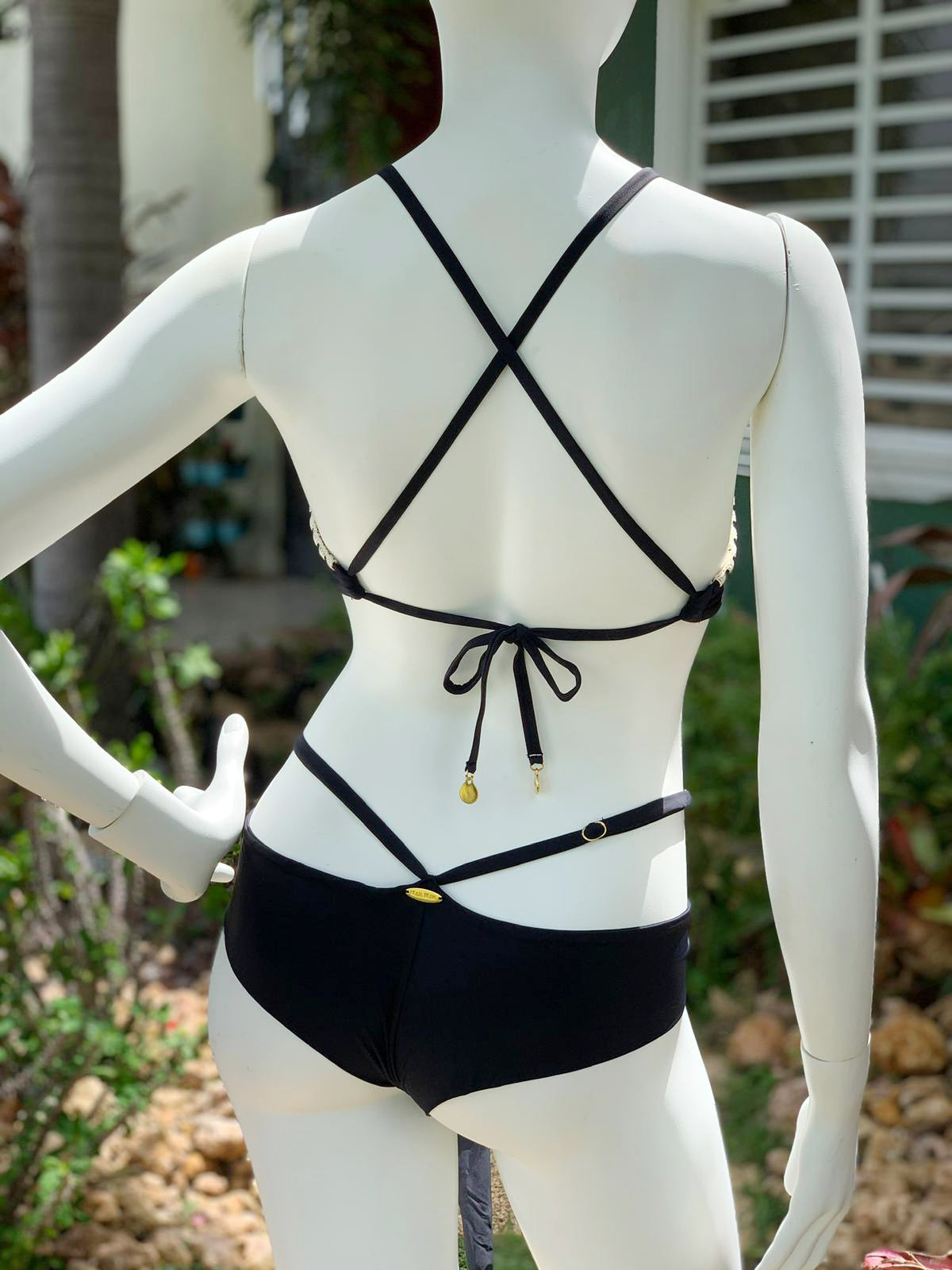 Trikini Atado para Mujer con Copa de Crochet Turquesa – KauKau Bañadores